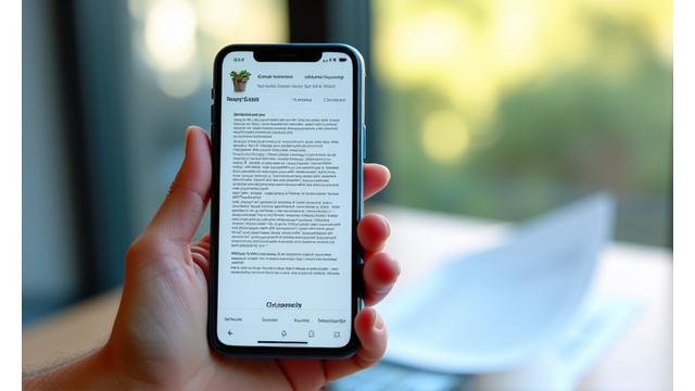 Mobilioji programėlė su kamera, skenuojanti dokumentą