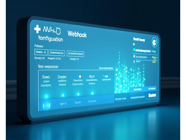 Webhook konfigūracijos sąsajos maketas su įvykių registravimu