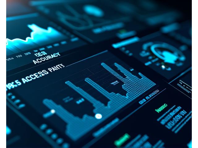 Analitinė prietaisų skydo diagrama, rodanti OCR tikslumo rodiklius ir kokybės kontrolės statistiką, simbolizuojanti duomenų patikimumą