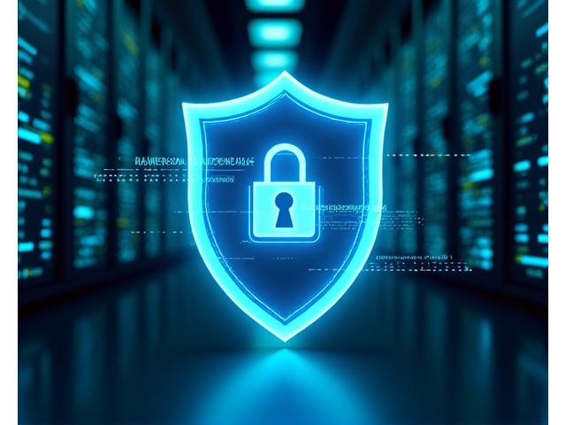 Skaitmeninis skydas su GDPR ir saugumo piktogramomis, simbolizuojantis Baziliko Brūkšnys įsipareigojimą duomenų apsaugai ir atitikties standartams